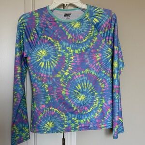 Lands' End Multicolor Tie-Dye Long Sleeve Top